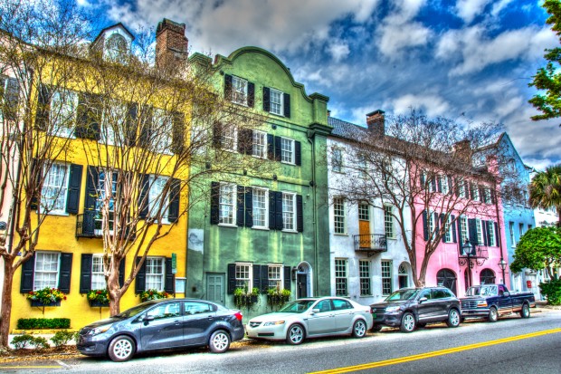 Rainbow Row, Charleston, South Carolina, US