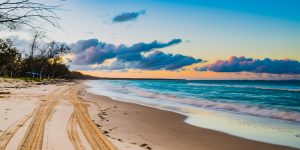 North Stradbroke Island at Sunset, Queensland, Australia