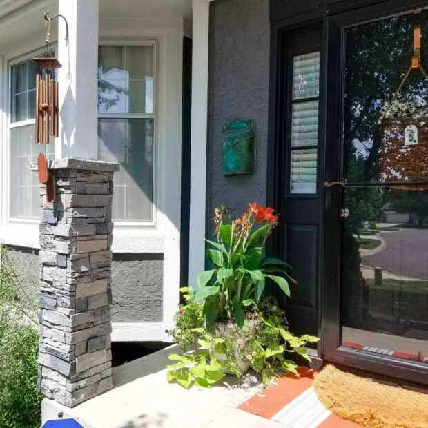 Give Your Front Porch Posts a Facelift with Faux Stone