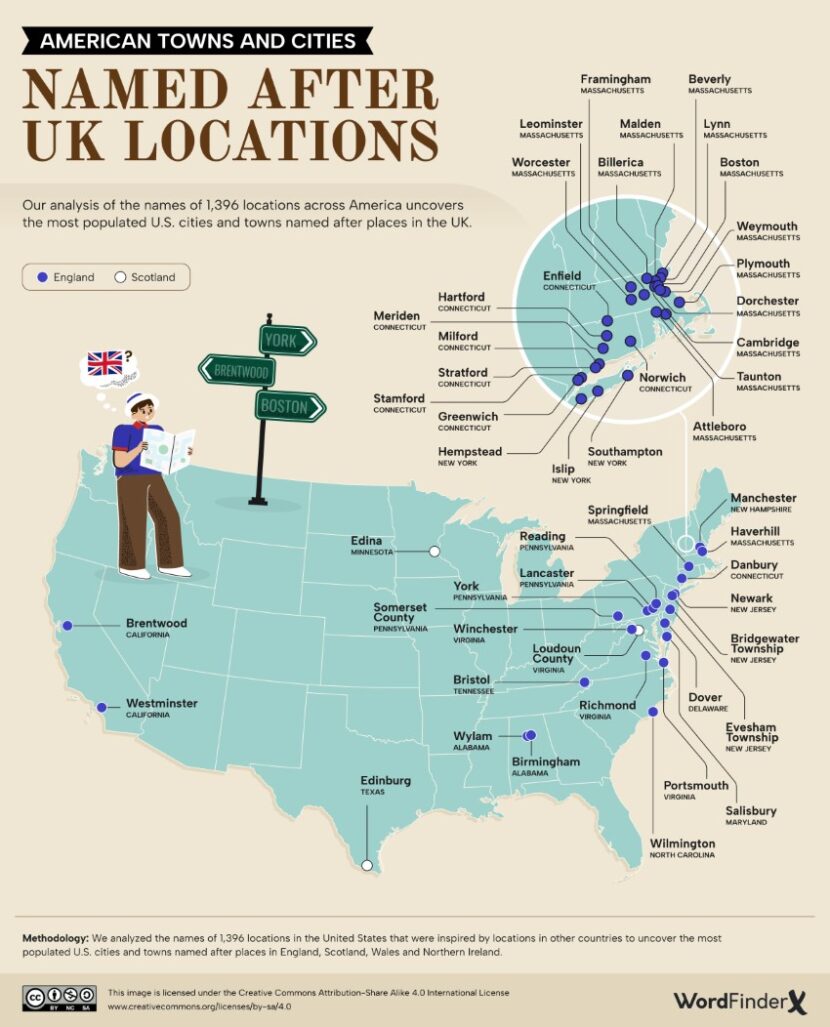 How the Global Melting Pot Influenced the Names of Towns and Cities in Every US State